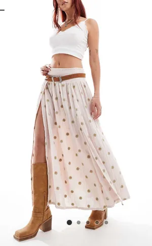 Free People Printed Skirt thumbnail 1