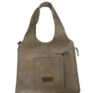 Trinity Ranch fringe‎ Concealed Carry Hobo Bag-Khaki EUC Gently used thumbnail 3