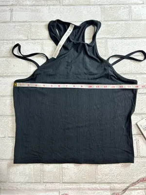 lululemon athletica Double Strapped Yoga Tank - Ribbed Black Size 8 thumbnail 6