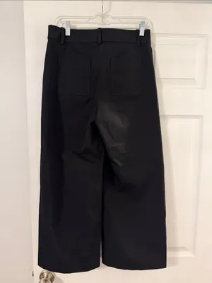J. Crew Black High-Waist Wide Leg Pants size 4 inseam 25” brand new thumbnail 4