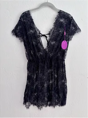 Women's Avidlove Black Lace Chemise Sleepwear Size M New thumbnail 1