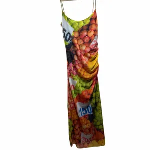 Zara Fruit Stand Print Mesh Maxi Long Dress 5039/201 S 4 6 thumbnail 5