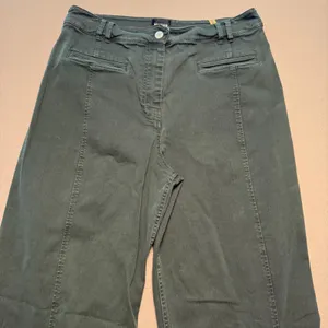 Maeve Anthropologie Wide Leg Pants Green Seam Detail Women 28T thumbnail 2