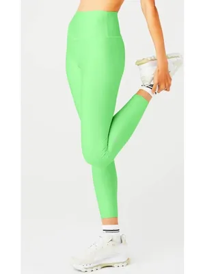 Alo 7/8 High-Waist Airlift Leggings Ultramint Neon Bright Hi-Rise Tights Pants L thumbnail 4
