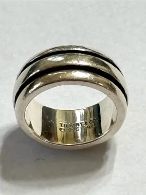 Tiffany & Co. Atlas Groove Sterling Silver Band with Double Grooves Size 6 thumbnail 2