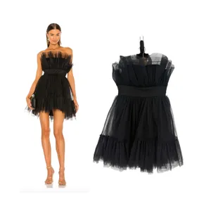 Katie May Ellee Tulle Mini Dress Black Strapless Fit & Flare Party Size‎ Small thumbnail 2