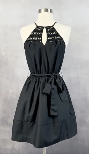 Express Womens Halter Dress XS Party Sequin Crochet Going Out‎ Date Night Party thumbnail 1