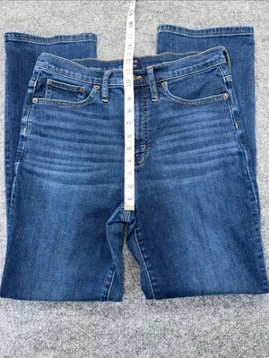J. Crew Medium Blue Flare Jeans thumbnail 5