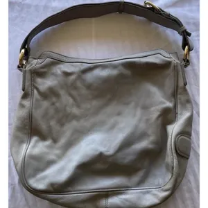 Vintage Marc Jacobs Christy Leather Gray Gold Handbag Iconic Shoulder Bag Purse thumbnail 4