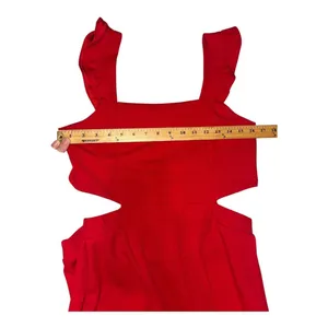 Mm Mm Mm Red Wide Leg Sleeveless Pants Jumpsuit, Womens‎ XL thumbnail 7