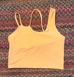 BEYOND YOGA Peach Asymmetrical One-Shoulder Crop Top thumbnail 1
