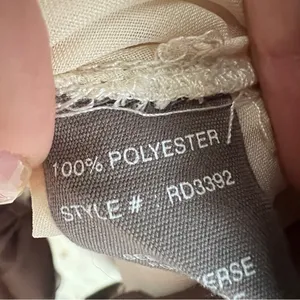 NEW Anthropologie Ryu Pleated Ruffle Babydoll Dress SMALL Sleeveless Beige/Brown thumbnail 12
