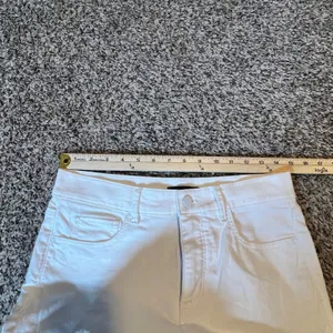 Ann‎ Taylor The Skinny Crop Jeans White Raw Hem Stretch Denim Pants 2T 529169 thumbnail 4