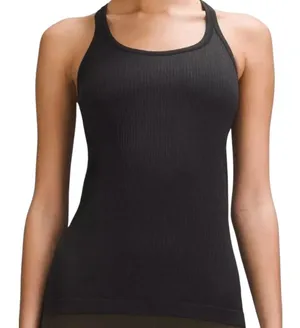 Lululemon Ebb To Street Tank Racerback Seamless Slim Wicking Lycra Black 6 thumbnail 1
