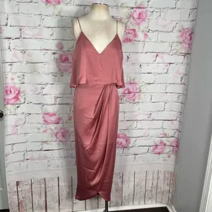 Shona Joy nwot LUXE COCKTAIL FRILL DRESS - ROSE thumbnail 5