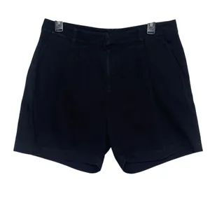 ANINE BING Women’s Woven Pleated Black Trouser Short size large thumbnail 2