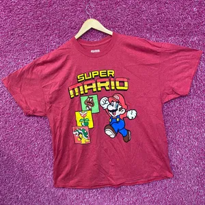 Super Mario Bros Adventure Video Game Red T-Shirt 2XL thumbnail 3