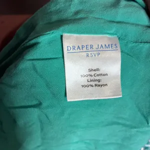 Draper James RSVP Green Gingham Puff Sleeve Faux Wrap Mini Dress XS thumbnail 5