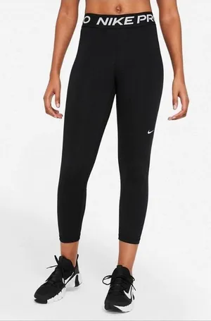 Nike Pro Women's Black Cropped 7/8 Leggings NWT thumbnail 1