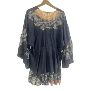 ✨Free People Sunset Dreams Printed Bell-Sleeve Sz Medium Tunic✨ thumbnail 8