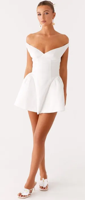 NWT Peppermayo Cavella Mini Dress White Size 8 thumbnail 1