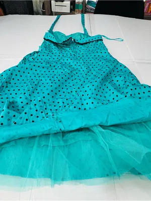 Disney torrid Teal Polka Dot Dress with Black Accents thumbnail 13