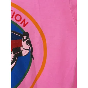 Aviator Nation Womens Venice Surfer Graphic Tee Size L Pink Raw Hem Indie Casual thumbnail 11