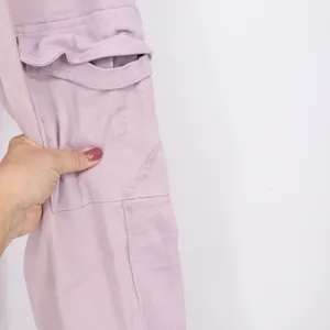 Honey Peach Cargo Pants Womens Medium Lavender Wide Leg Utility Fair thumbnail 7