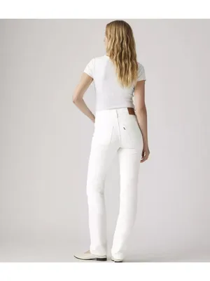 New Levi's Premium 28x30 501 Original Fit Women Jeans Blank Slate White thumbnail 3