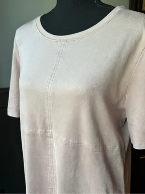 Another Love Soft Blush Pink Short Sleeve Casual Dress large Euc thumbnail 5