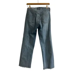 ✨Frayed Jeans High Rise Lace Up Straight Crop Sz 8/29 Jeans✨ thumbnail 3