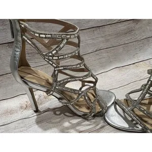 ALDO Norta Sparkling Stilettos Glass Mirror Caged Heels Sandal 4” Pumps 7 thumbnail 4
