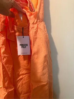 Princess Polly Koko mini dress orange tie back NWT Women’s 6 thumbnail 3