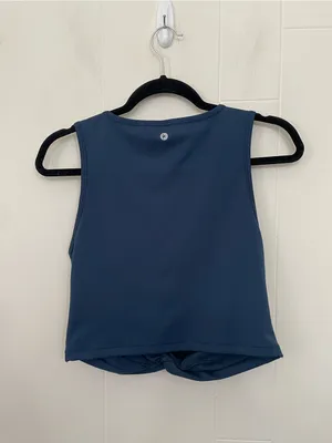 90 Degree Reflex Tank Top Size M Blue Twist Front Athletic Activewear Athleisure thumbnail 2