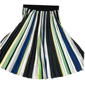 Sachin & Babi Knit Multi Pleat Midi Dress Womens L Black Green Cocktail Flare thumbnail 6