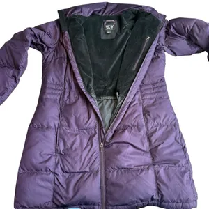 Mountain Hardwear Size L Quilted Down‎ Puffer Jacket Purple Longline Winter Coat thumbnail 2