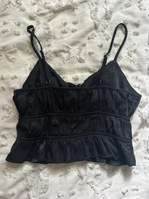 Forever 21 Black Silk Tank Top thumbnail 4