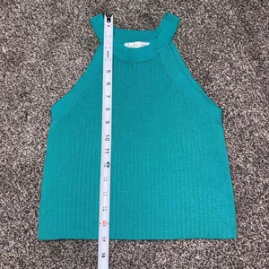 She + Sky Turquoise Ribbed tank size small thumbnail 4