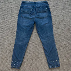 Rock & Republic Blue Skinny Jeans with Eyelet Detail thumbnail 12