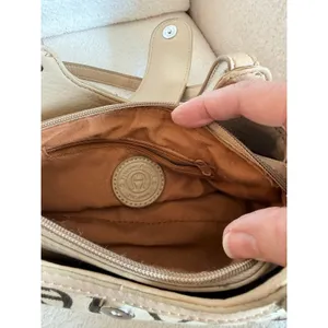 Etienne Aigner Shoulder Bag Purse Women's Tan Double Handle Signature Logo thumbnail 8