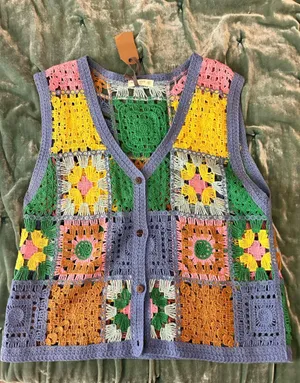 Boutique Crochet Vest Top thumbnail 1