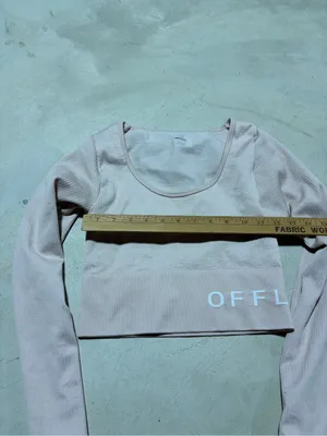 Aerie offline Long-Sleeve Crop Top in Light Pink medium thumbnail 5