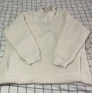 Aerie White Fuzzy Pullover thumbnail 1