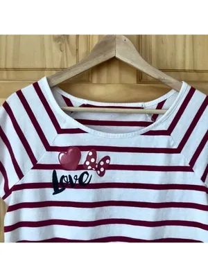 Vintage Disney Destinations scoop neck tie front crop tee M thumbnail 4