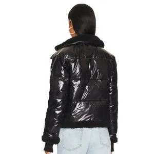 NWT STEVE MADDEN Antonia Jacket In Black Faux Fur Lined thumbnail 6