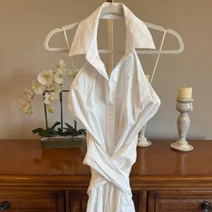 MISA Los Angeles Jessika White Halter Dress NWT Size M thumbnail 4