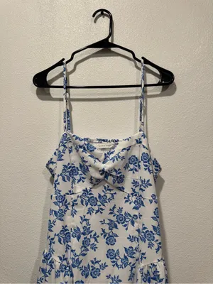 Altar’d State Bayley Blue Floral Midi Dress Size L NWOT thumbnail 4