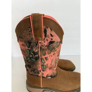 JUSTIN Women’s Trekker 11" Camo Work Boot Size 7B Waterproof Russet Brown SE4356 thumbnail 6