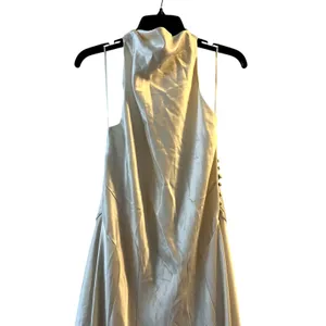 Reformation Roy Satin Wedding Maxi Dress Gown Halter Neck Fior DiLatte Ivory 8 thumbnail 4