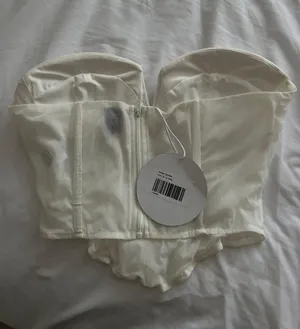 Princess Polly White Mesh Corset Top thumbnail 5